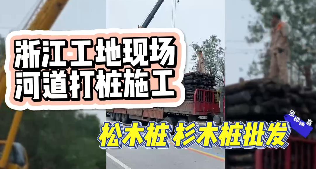 木樁廠家承接松木樁、杉木樁工地施工與批發(fā)視頻