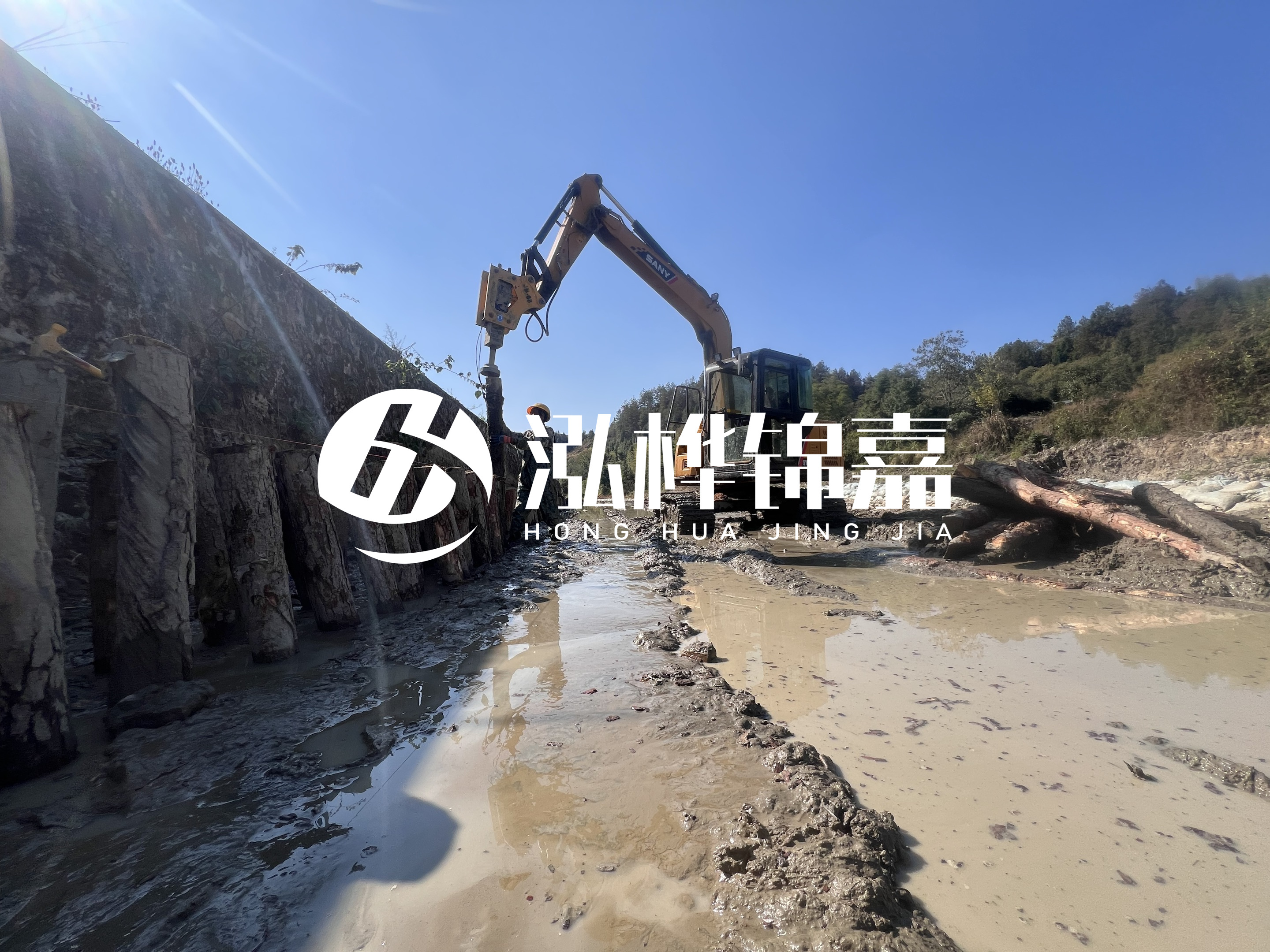 河里打樁起什么作用-河道里打木樁好還是水泥樁好？