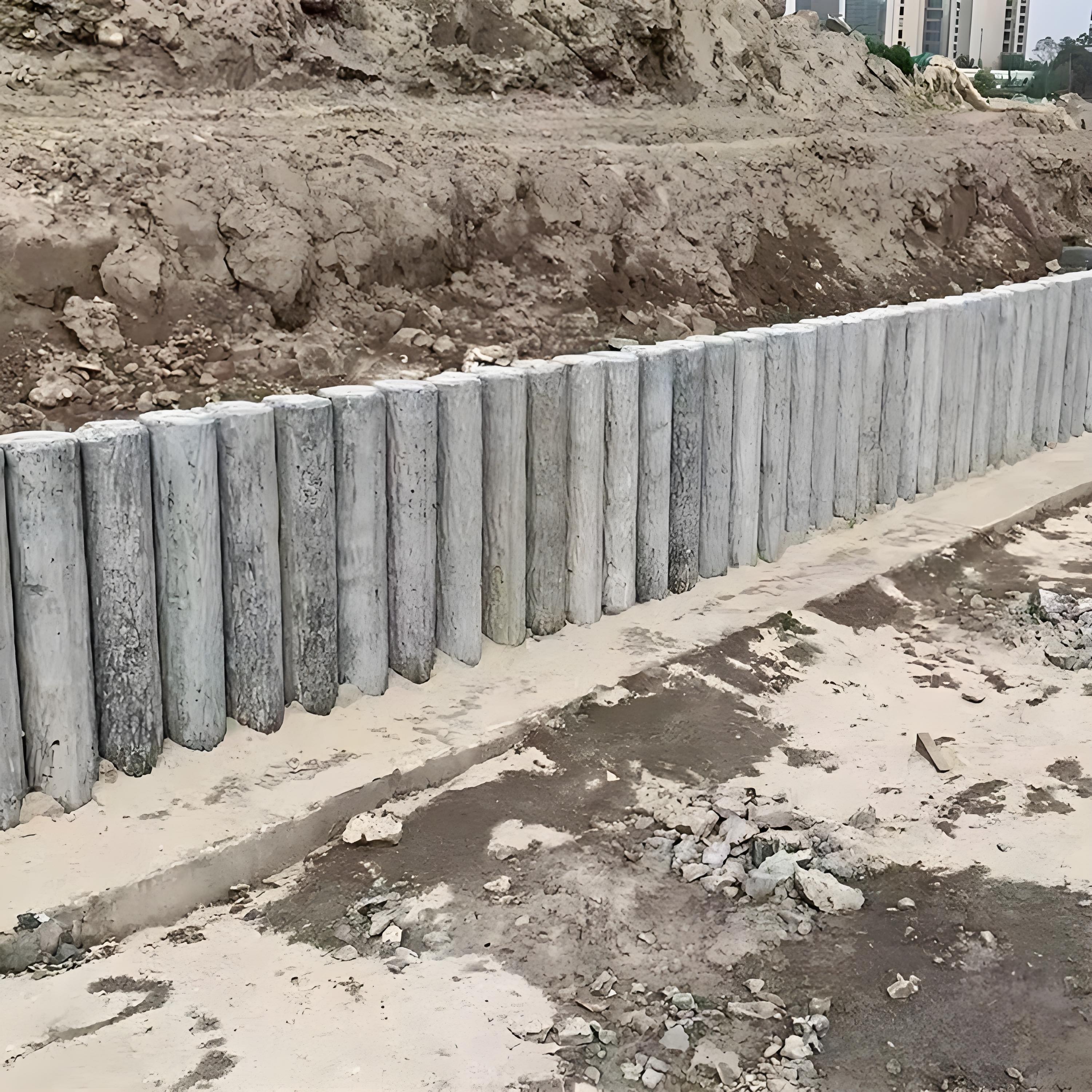 打仿木樁后發(fā)現(xiàn)歪了怎么辦？能拔出來(lái)重打嗎？?